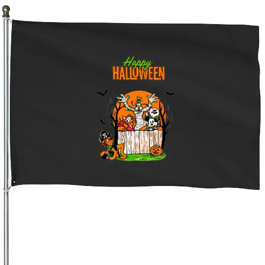 Happy Halloween  1SALE!! Mickey Retro Disney Shirt, Mickey Checkered Shirt, Vintage Disney, Retro Mickey, Mickey Gift S-5XL House Flags