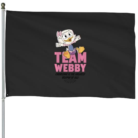 Disney Ducktales Team Webby Knowledge Is The Greatest Weapon House Flags