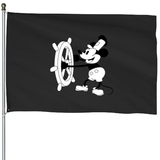 Steam Boat Willie  SALE!! Mickey Retro Disney Shirt, Mickey Checkered Shirt, Vintage Disney, Retro Mickey, Mickey Gift S-5XL House Flags