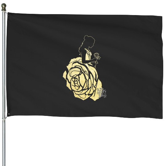 Disneys Beauty The Beast Belle Golden Dress Graphic House Flags