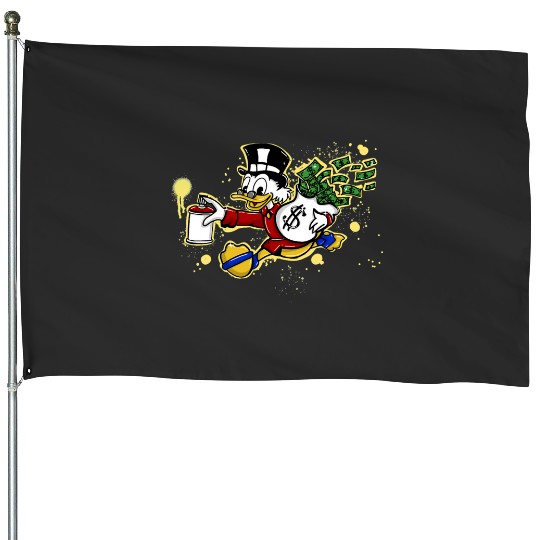 Yellow paint Scrooge Mcduck and money  1SALE!! Mickey Retro Disney Shirt, Mickey Checkered Shirt, Vintage Disney, Retro Mickey, Mickey Gift S-5XL House Flags