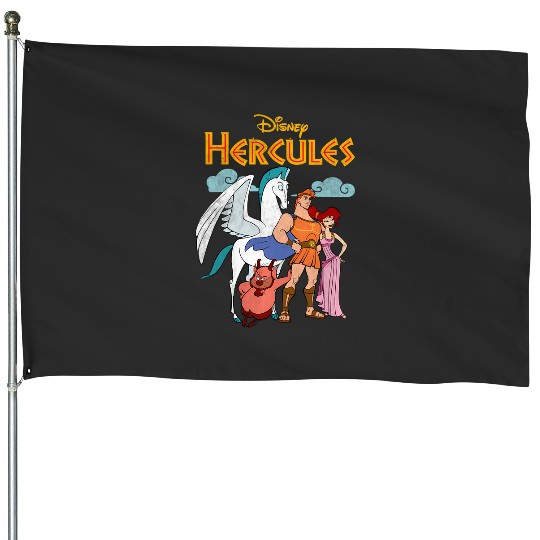Disney Hercules Classic Group Shot Vintage House Flags