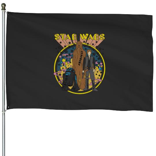Star Wars Vintage Psych Rebels Disney House Flags