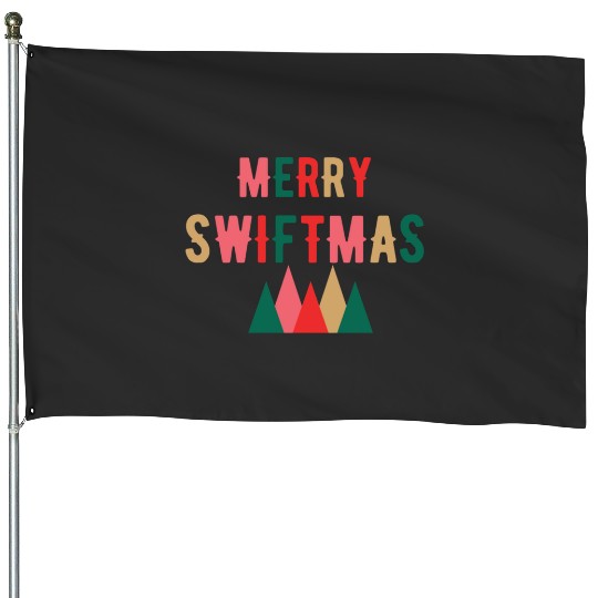 Discover Merry Swiftmas Taylor  2 House Flags