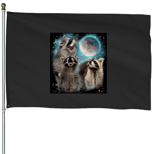 3 Racoon Moon Howling Raccoon Head Funny For Men2: Bobs Burgers Family Shirt, Bobs Burgers Vintage House Flags