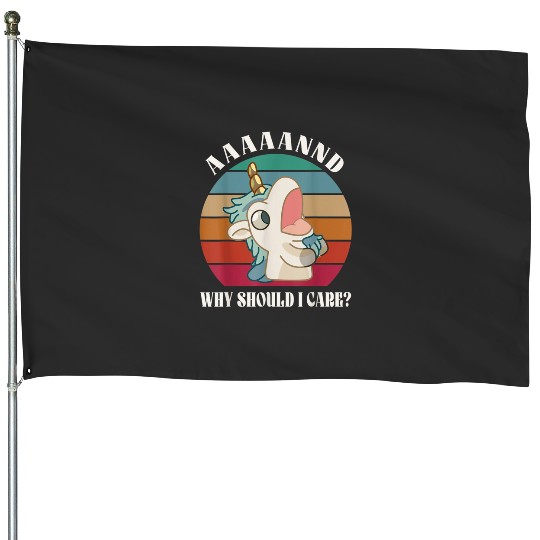 AAAAANND Why Should I Care Vintage Art Unicorn Meme Animal  - Dominick The Donkey Style  : Bobs Burgers Family Shirt, Bobs Burgers Vintage House Flags