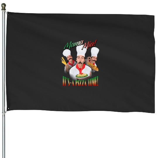 Mama Mia Its Pizza Time Italian Parody  : Bobs Burgers Family Shirt, Bobs Burgers Vintage House Flags