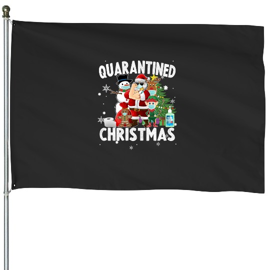 Quarantined Christmas - Funny Santa  : Bobs Burgers Family Shirt, Bobs Burgers Vintage House Flags