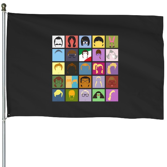 Bobs Burgers Characters 156 House Flags