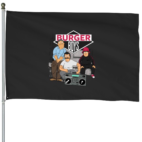 Hip Hop Burger Boys  1: Bobs Burgers Family Shirt, Bobs Burgers Vintage House Flags