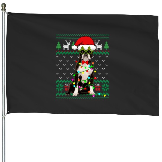 Ugly Sweater Christmas Lights Boston Terrier Dog Puppy Lover Sweatshirt  1: Bobs Burgers Family Shirt, Bobs Burgers Vintage House Flags