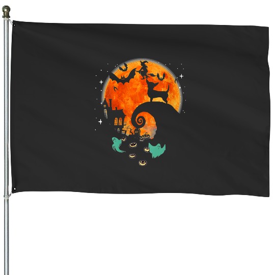 Womens Chihuahua Dog Moon Scary Pumpkin Halloween Costume  : Bobs Burgers Family Shirt, Bobs Burgers Vintage House Flags