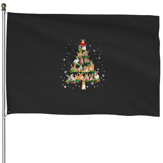 Rabbit Christmas Tree Xmas Merry Gift Halloween Day: Bobs Burgers Family Shirt, Bobs Burgers Vintage House Flags