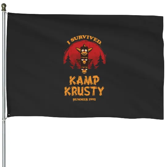 I Survivied Kamp Krusty  : Bobs Burgers Family Shirt, Bobs Burgers Vintage House Flags