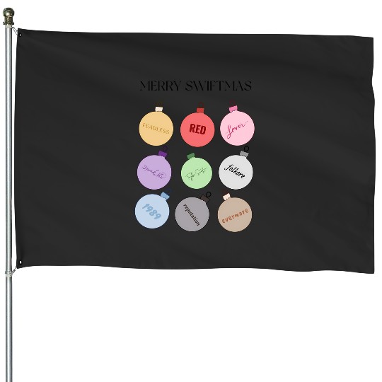 Discover merry swiftmas ornats s version eras tour House Flags