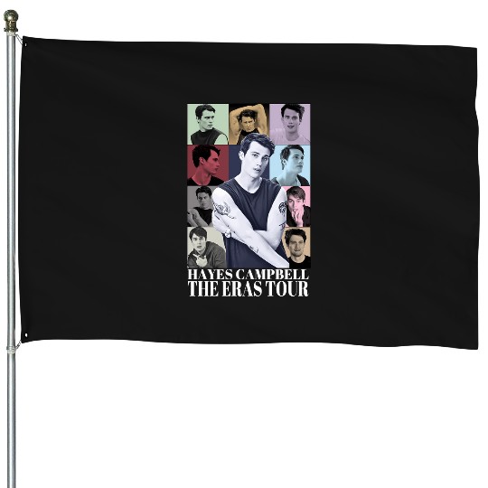 Discover Hayes Campbell Eras Tour White T-Shirt House Flags