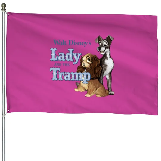 Lady and the Tramp House Flags, Disney Lady and the Tramp Retro House Flags