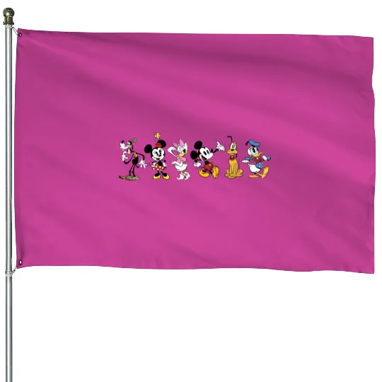 The Wonderful World of Mickey Mouse House Flags, Disneyland House Flags, Disney House Flags