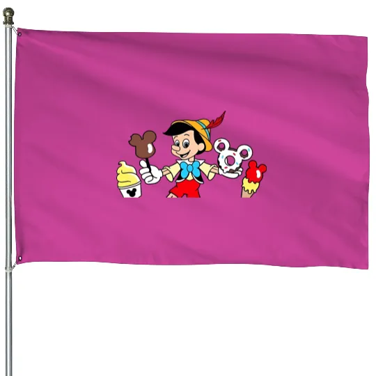 Pinocchio Snacks House Flags, Disney Snacks House Flags, Funny Disney Snacks House Flags