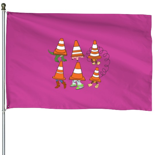 Funny Disney To.y S.tory Characters House Flags / Disney Woody Buzz Lightyear Slinky Dog House Flags