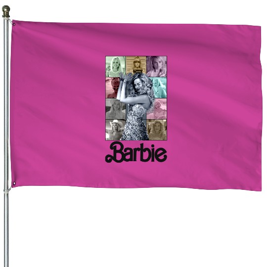 Vintage Barbie Eras Tour House Flags, Barbie Movie 2023 House Flags,Barbie Doll Eras Tour House Flags