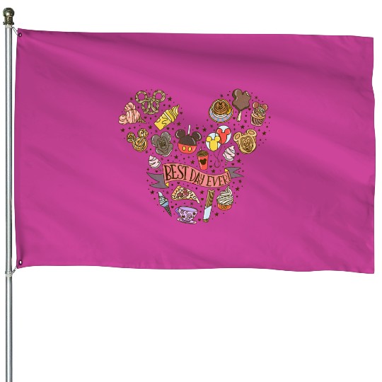 Best Day Ever House Flags, Theme Park House Flags, Disney Trip House Flags