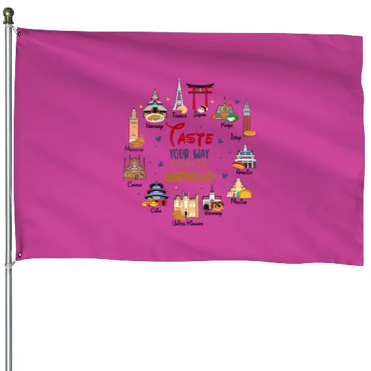 Disney Epcot World Showcase Countries Food Taste Your Way Around The World House Flags