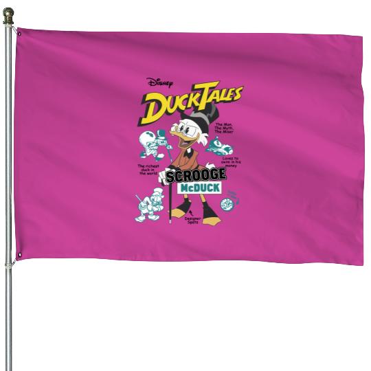 Disney DuckTales Scrooge McDuck Comic Cover House Flags, DuckTales House Flags