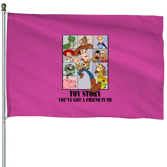Disney Toy Story House Flags, Vintage Toy Story Characters House Flags