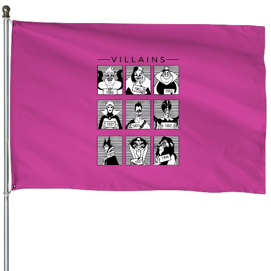 Disney Villains Eras Tour House Flags, Bad Witches Club House Flags, Villains House Flags, Disney Villains Tour House Flags, Theme Park, Disney Concert House Flags