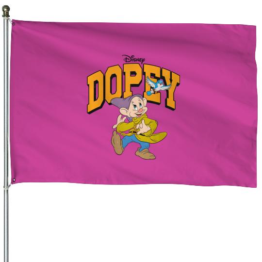 Vintage Dopey Dwarf House Flags, Snow White Seven Dwarfs House Flags, Disney World Disneyland Family Trip