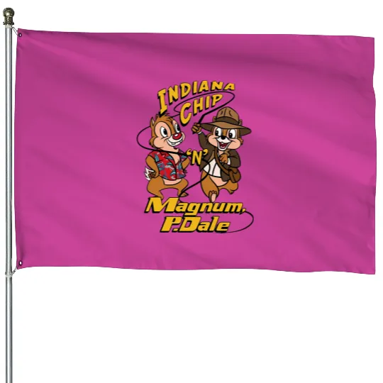 Chip and Dale House Flags, Indiana House Flags, Disney Couple House Flags, Disney Family House Flags