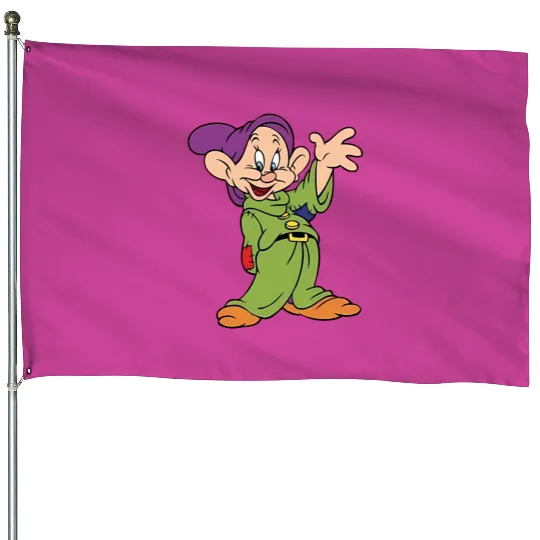 Dopey Dwarf House Flags, Disney Dwarf, Seven Dwarfs, Disney Character Dwarf House Flags