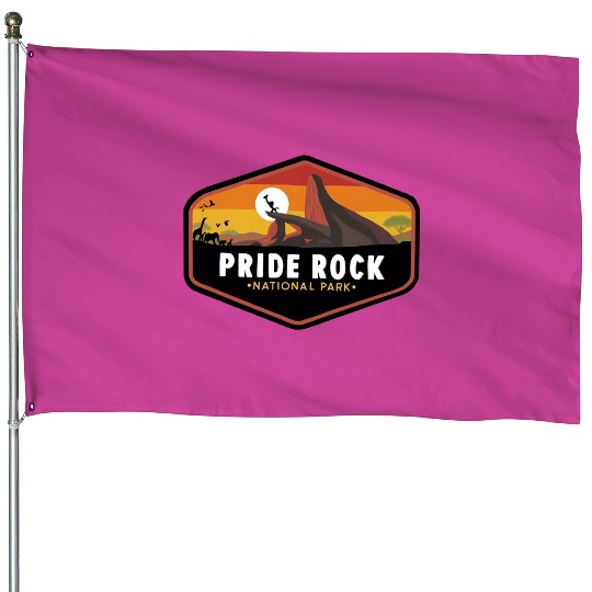Lion King Disney House Flags, Pride Rock National Park House Flags, Disney Simba House Flags