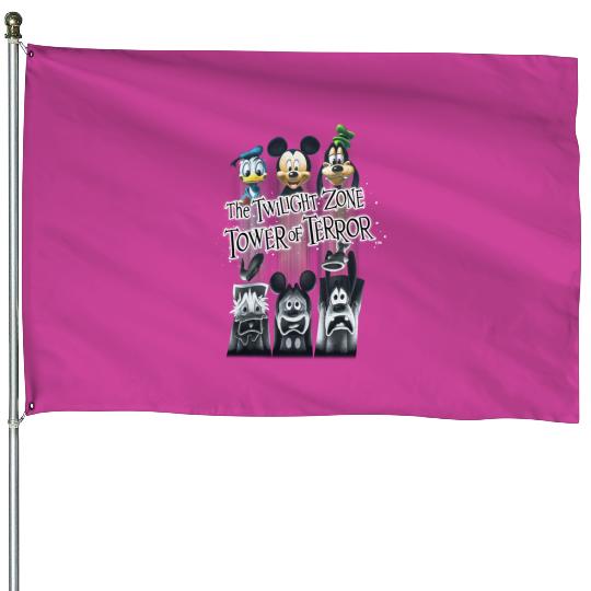 Retro Disney The Twilight Zone Tower Of Terror  House Flags, Tower of Terror Ride House Flags