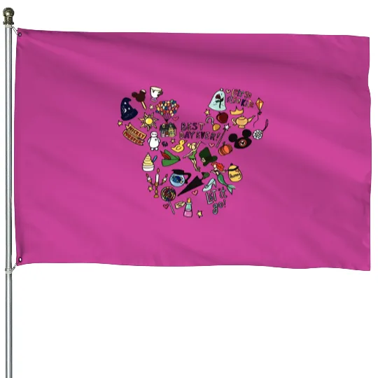 Best Day Ever House Flags, Disney House Flags, Disneyland Trip House Flags
