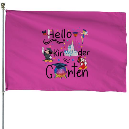 Kindergarten Teacher House Flags, Disney Teacher House Flags, Disney Back To School House Flags