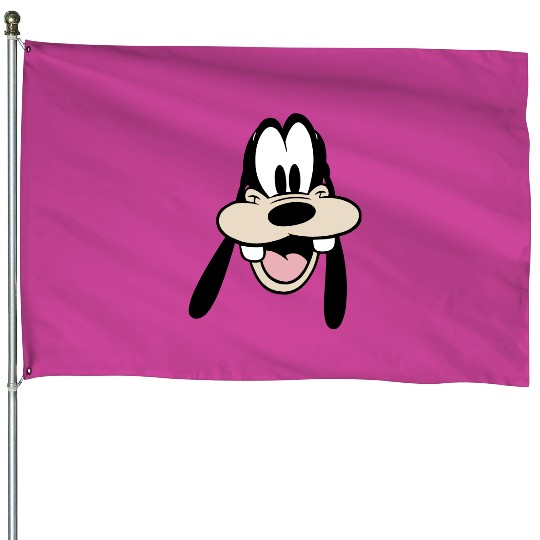 Disney Goofy Face Big Smile House Flags Blue