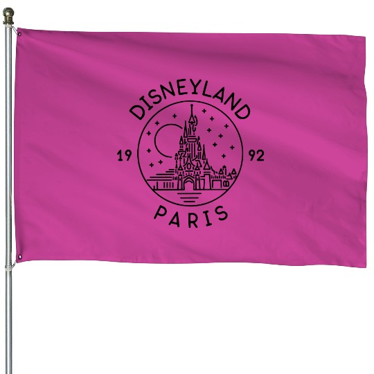 Disneyland Paris 1992 Vintage House Flags, Disneyland Vacation House Flags