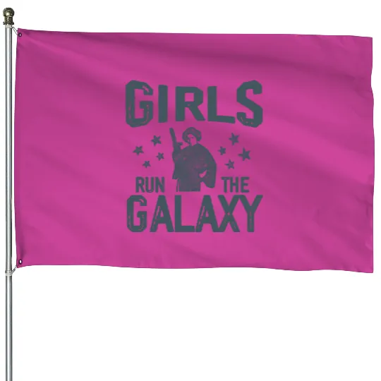 Vintage Star Wars Princess Leia Girls Run The Galaxy House Flags, Disney Star Wars House Flags