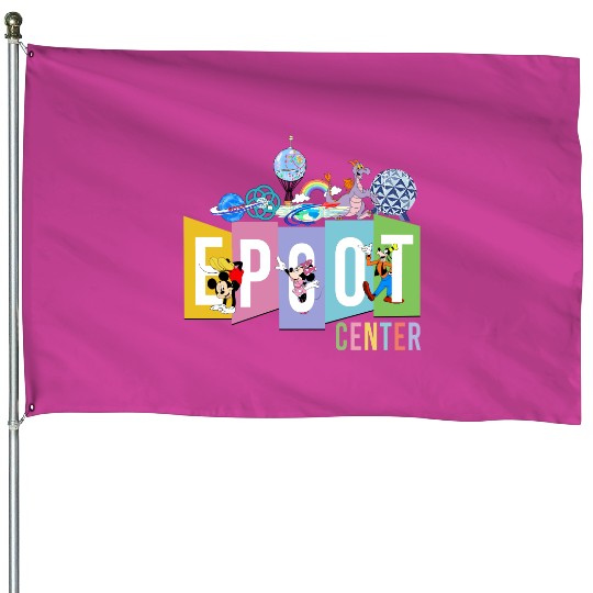 Disney Epcot House Flags, Epcot Center House Flags, Disney Epcot Vintage House Flags