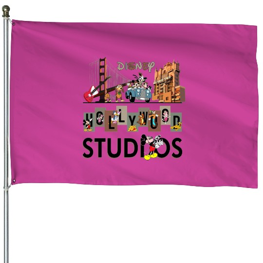 Hollywood Studios House Flags, Disney Family Vacation, Vintage Disney Hollywood Studios House Flags