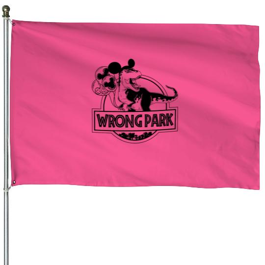 Wrong Park Disneyland House Flags, Disney Dinosaur House Flags, Jurassic Park House Flags