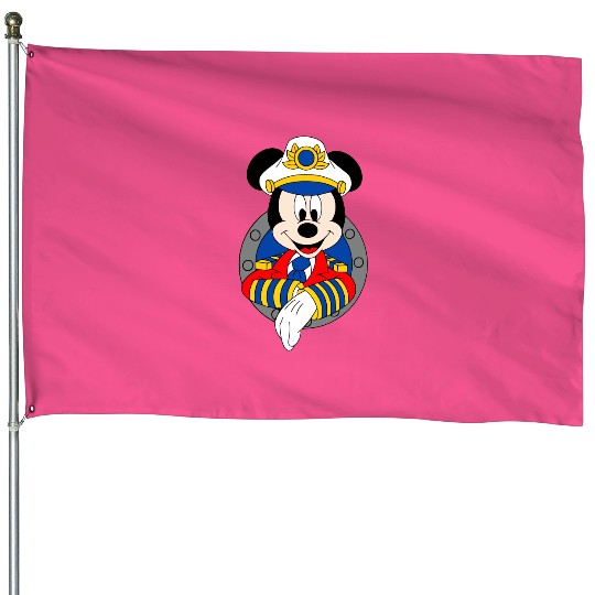 Mickey Mouse  Cruise Captain House Flags, Disney Cruise Trip House Flags