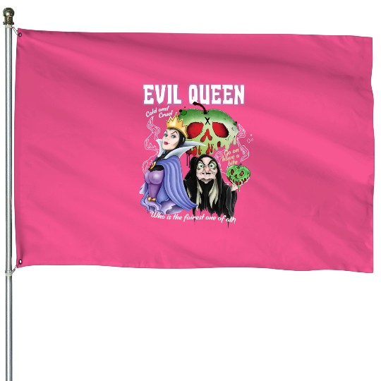 Vintage Retro Disney Villains The Evil Queen House Flags, Disney Princess House Flags