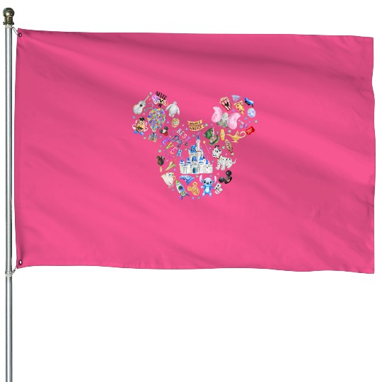 Disney Mickey Ears House Flags, Disneyland Vacation House Flags, Best Day Ever