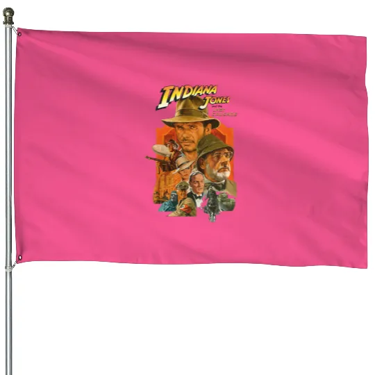 Vintage 90s Indiana Jones Adventure Disneyland 1995,Indiana Jones House Flags, Vintage Disney Movie House Flags