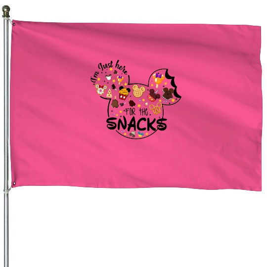 I'm Just Here For The Snacks House Flags, Disney Snacks House Flags