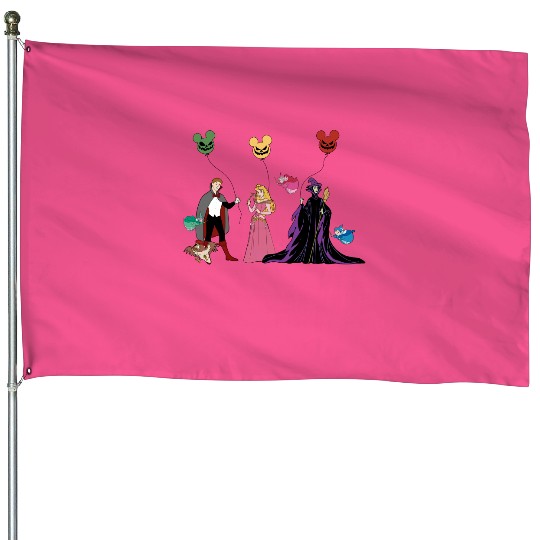 Disney Sleeping Beauty Halloween Balloon House Flags