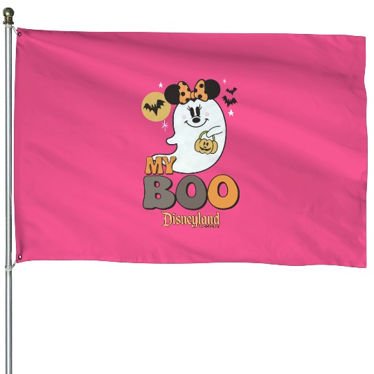 Discover Disney Park My Boo Ghost Minnie Mouse Disneyland Halloween House Flags